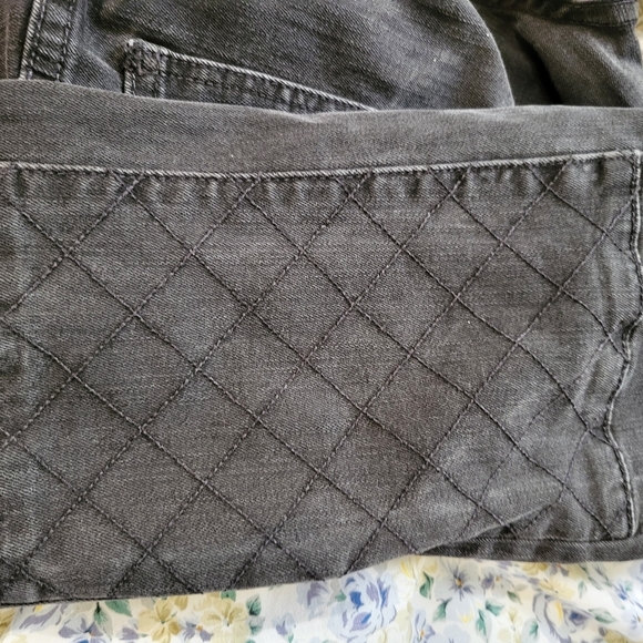 Madewell Women's Black Quilted. Zip Moto  High Rise 27 Jeans - Picture 15 of 16